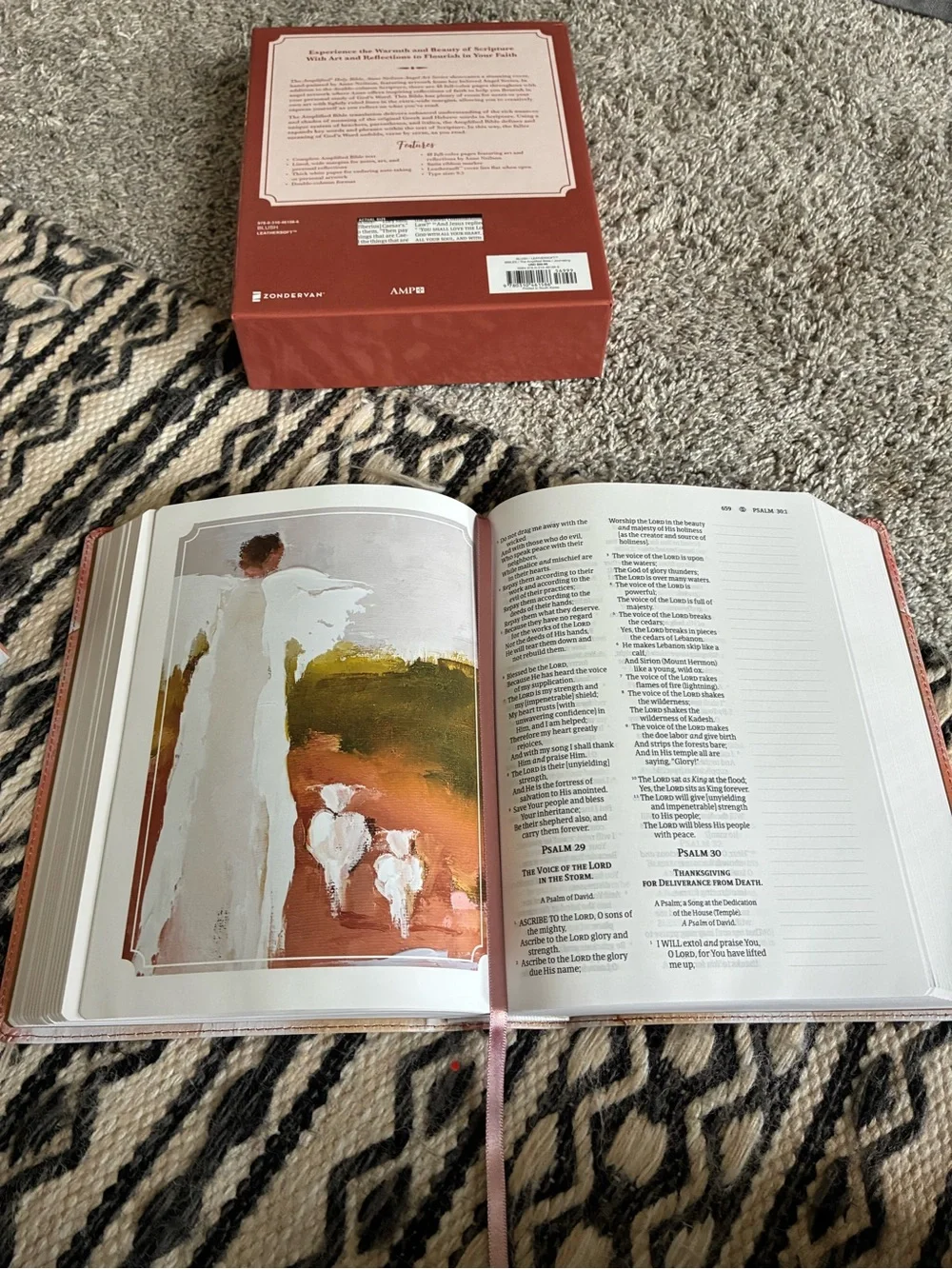 Amplified Holy Bible - Anne Neilson Angel Art Series (White Reddish Cover) SALE!
